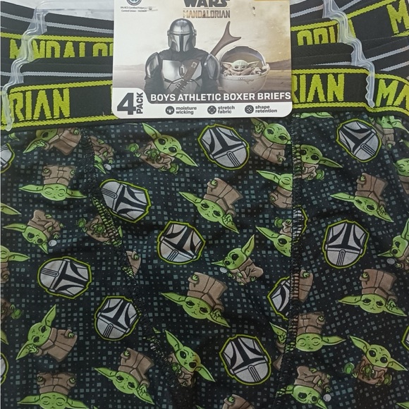 Star Wars Mandalorian Boys Boxer Briefs - Black and Green - Picture 2 of 7
